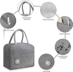 Combo Pack Tiffin Bag for School, College, Office,Picnic Travels Waterproof Lunch Bag Insulated Lunch Bag with Handles