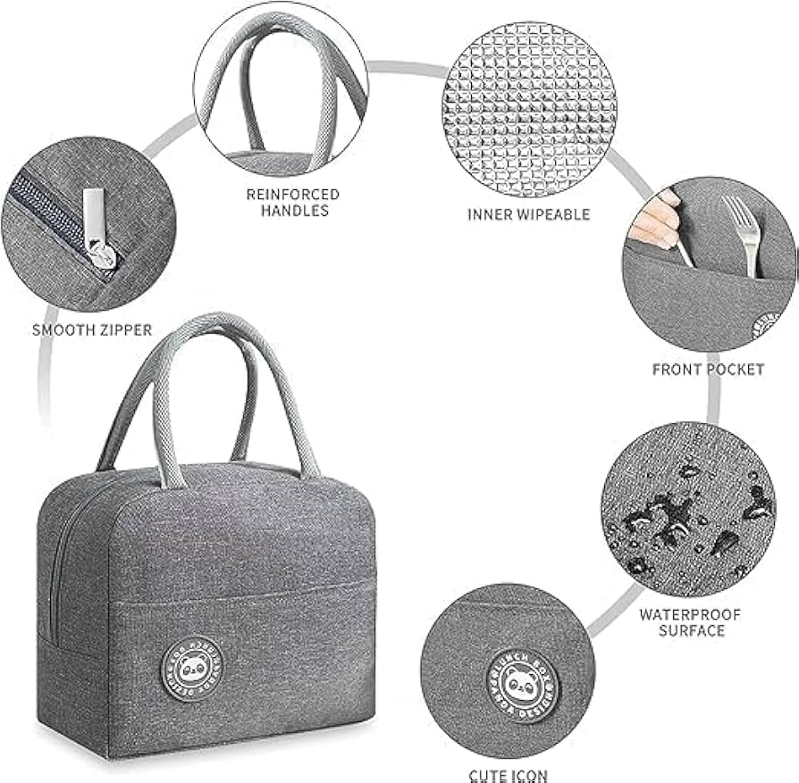 Combo Pack Tiffin Bag for School, College, Office,Picnic Travels Waterproof Lunch Bag Insulated Lunch Bag with Handles