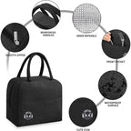 Combo Pack Tiffin Bag for School, College, Office,Picnic Travels Waterproof Lunch Bag Insulated Lunch Bag with Handles