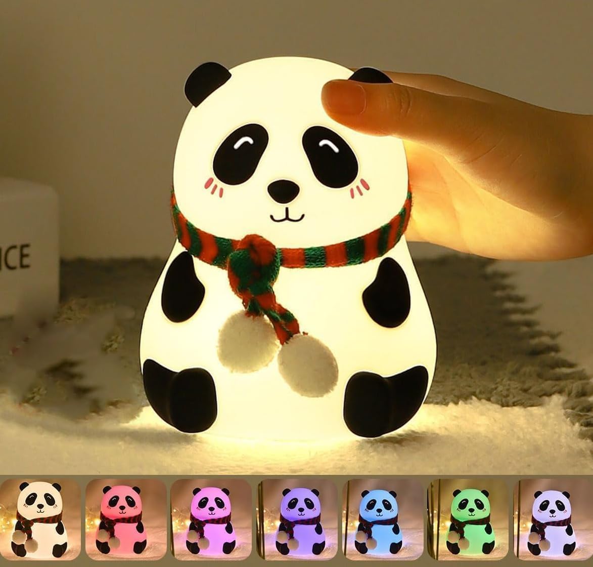 Touch Silicone Panda Light – Night Light for Kids, Girls & Boys | Cute Bedroom Decor for Women