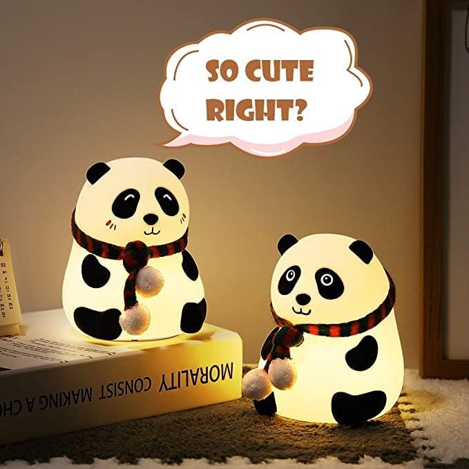 Touch Silicone Panda Light – Night Light for Kids, Girls & Boys | Cute Bedroom Decor for Women