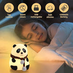 Touch Silicone Panda Light – Night Light for Kids, Girls & Boys | Cute Bedroom Decor for Women